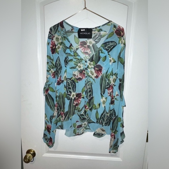 NWT Nicholas Sheer, Silk Mayflower Blouse 🌸 Sz 4 - Picture 6 of 10